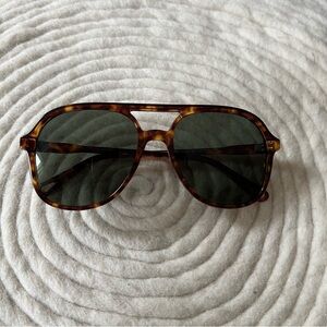 SOJOS Retro Polarized Aviator Sunglasses Brown Tortoise/Green